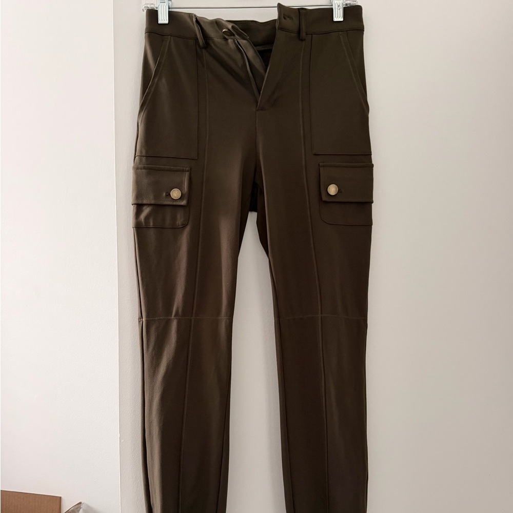 Olive Green Cargo Pocket Pants
